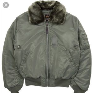 Alpha Industries B-15 Flight Jacket w Fur Collar